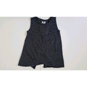 Split back stripe top